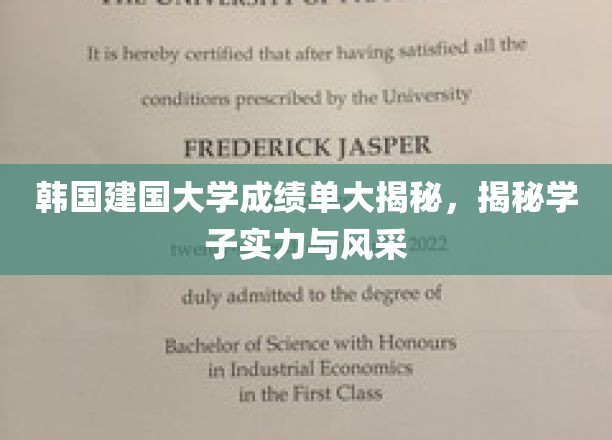 韩国建国大学成绩单深度解析，揭秘学子的实力与风采