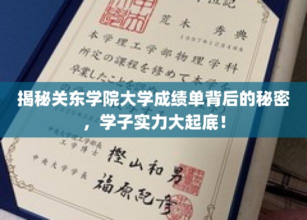 关东学院大学成绩单揭秘，揭秘学子实力与潜力！