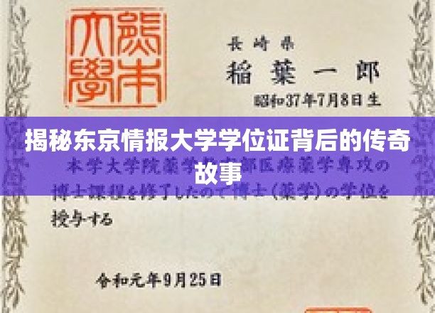 揭秘东京情报大学学位证背后的传奇故事