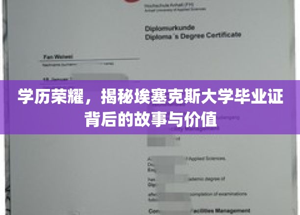 学历荣耀，揭秘埃塞克斯大学毕业证背后的故事与价值