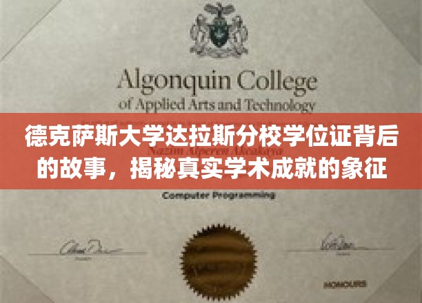 德克萨斯达拉斯分校学位证之谜，探寻学位背后的荣耀与真实成就