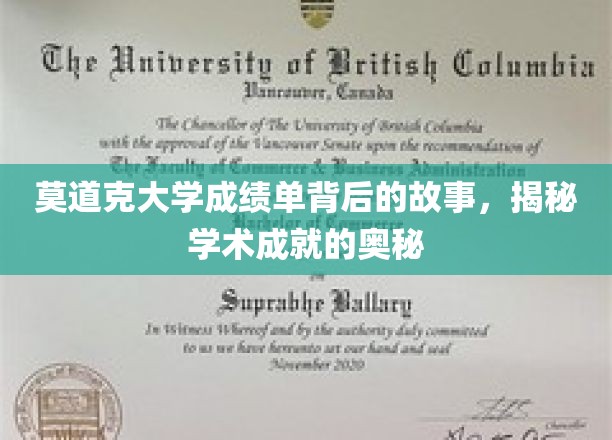 莫道克大学成绩单背后的故事，揭秘学术成就的奥秘