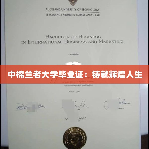中棉兰老大学毕业证：铸就辉煌人生