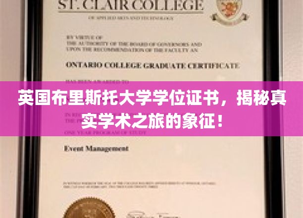 探索学术荣耀，布里斯托大学学位证书，见证真实学术之旅的里程碑