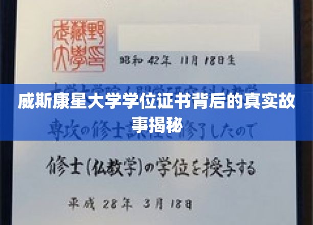 威斯康星大学学位证书背后的真实故事揭秘