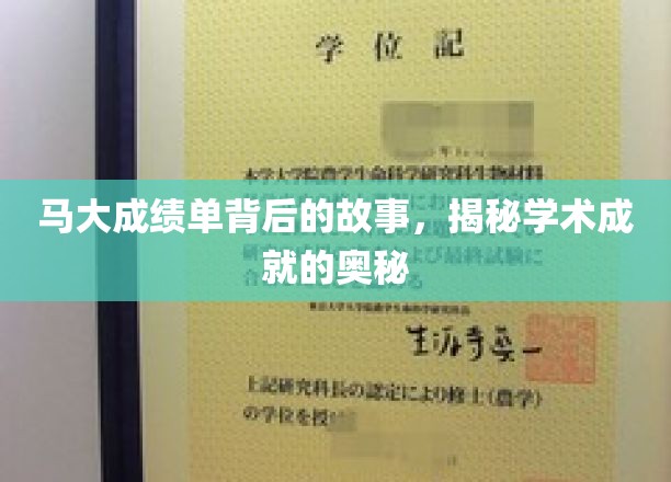 马大成绩单背后的故事，揭秘学术成就的奥秘