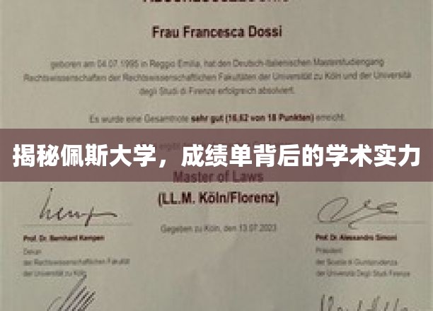 探寻佩斯大学，揭秘成绩单背后的雄厚学术底蕴