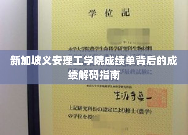 解码新加坡义安理工学院成绩单，揭秘学术成就的密码