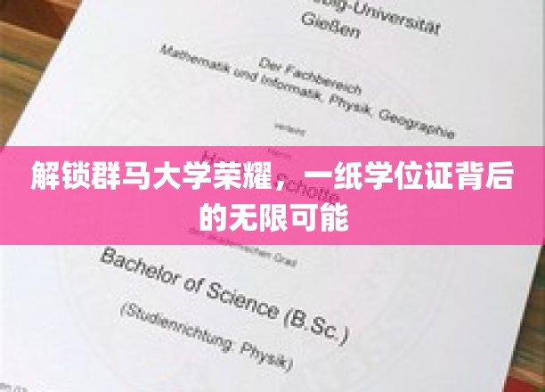 解锁群马大学荣耀，一纸学位证背后的无限可能