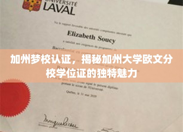 加州大学欧文分校学位证，探寻梦校认证的独特光环