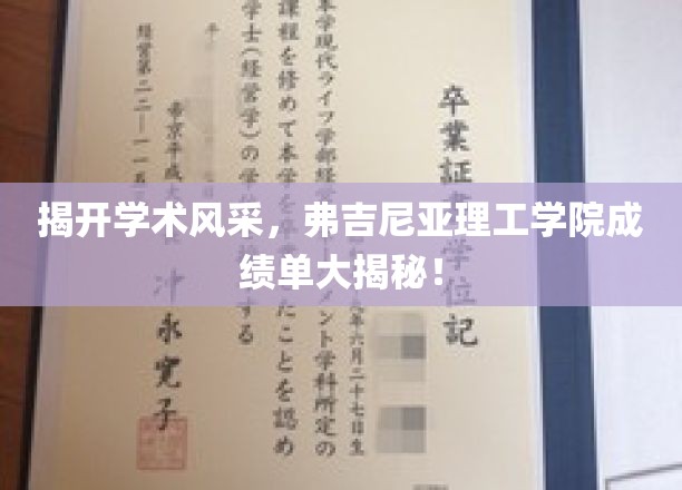 揭开学术风采，弗吉尼亚理工学院成绩单大揭秘！