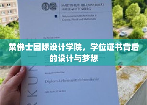 莱佛士设计学院，学位证书中的艺术与青春梦想