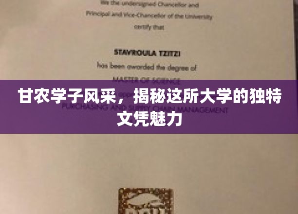甘农英才绽放，探寻独特文凭背后的大学风采
