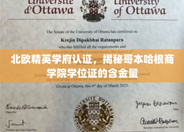 哥本哈根商学院学位证，北欧精英学府认证下的高含金量解析