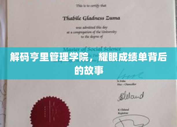 探寻亨里管理学院辉煌成就背后的秘密宝藏