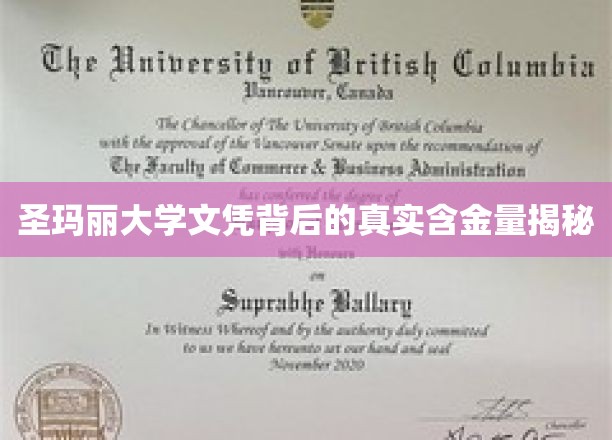 揭秘圣玛丽大学文凭的黄金价值，背后的真实奥秘！