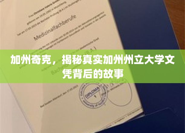 加州奇克，揭秘真实加州州立大学文凭背后的故事