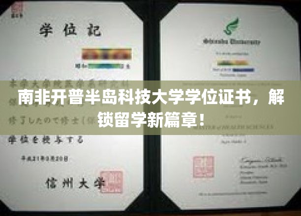 南非开普半岛科技大学证书，开启留学新世界之旅