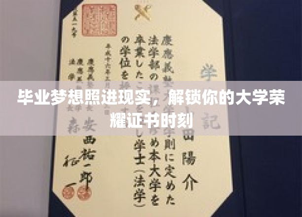 青春荣耀启程，解锁你的大学证书辉煌瞬间