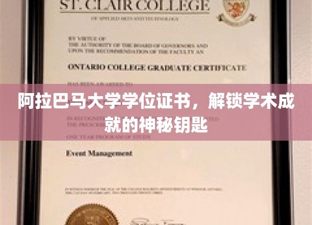 阿拉巴马大学学位证书，解锁学术成就的神秘钥匙