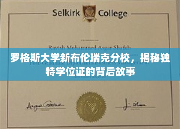 探索罗格斯大学独特学位证的神秘面纱