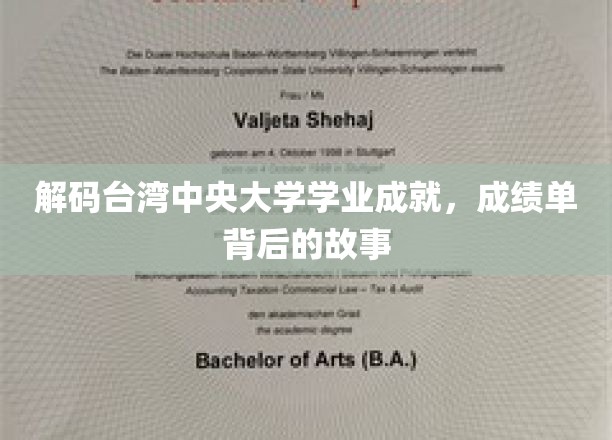 台湾中央大学学霸养成记，揭秘学术巅峰背后的奋斗历程