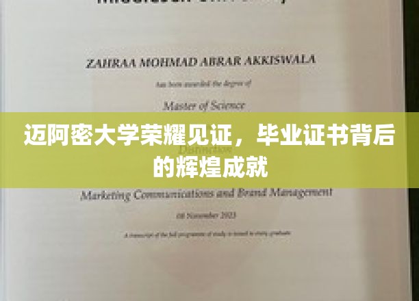 迈阿密大学荣耀见证，毕业证书背后的辉煌成就