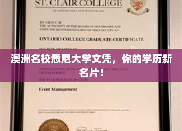 澳洲名校悉尼大学文凭，你的学历新名片！