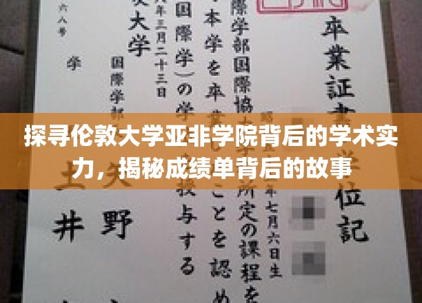 深入探寻伦敦大学亚非学院的学术实力，揭秘成绩单背后的故事