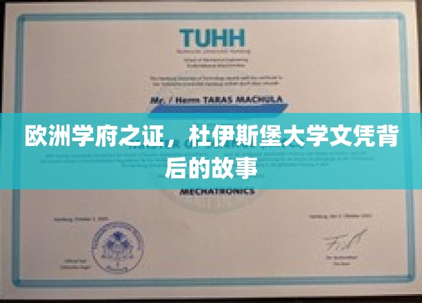 欧洲学府之证，杜伊斯堡大学文凭背后的故事