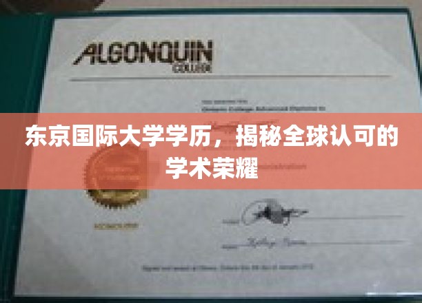 东京国际大学荣耀，解锁全球认可的学术巅峰之旅