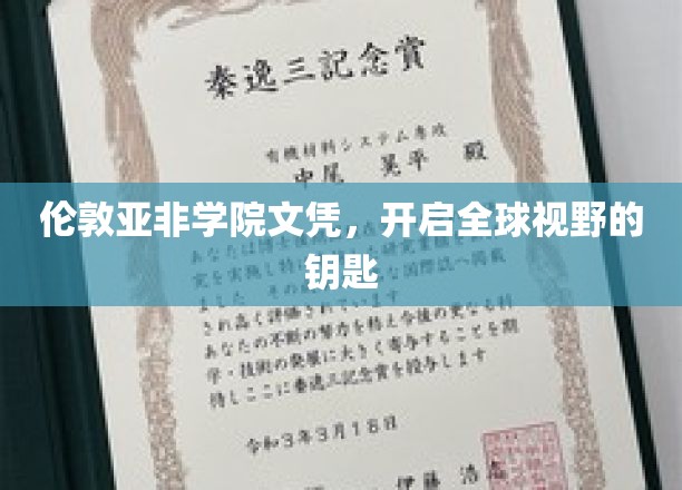 解锁世界之门，伦敦亚非学院文凭，成就非凡视野之旅