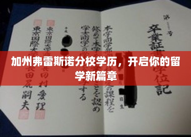 加州梦想起航，弗雷斯诺分校学历，助你踏足国际教育新天地