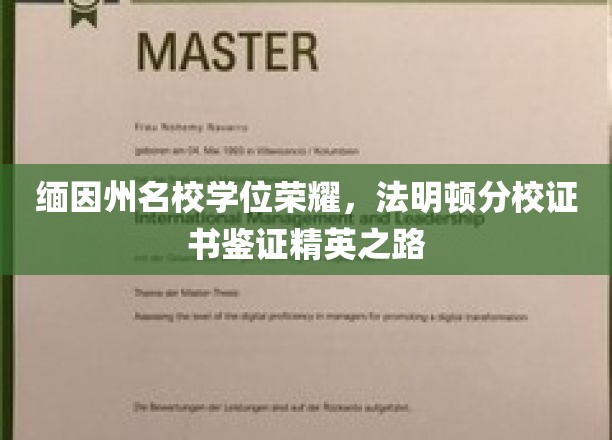 缅因州法明顿分校，学位荣耀见证精英成长之旅