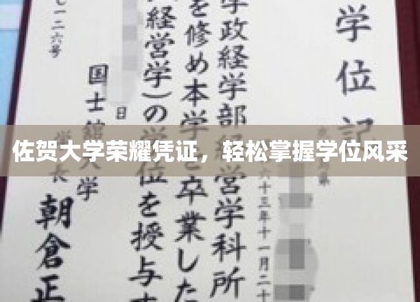 佐贺大学荣耀凭证，轻松掌握学位风采