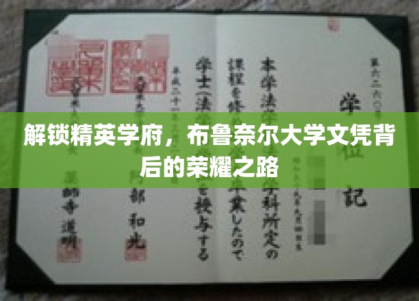 揭秘布鲁奈尔大学精英摇篮，探寻荣耀文凭背后的秘密通道