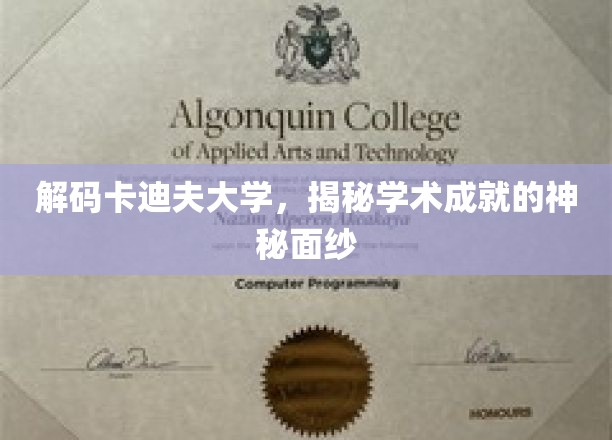 解码卡迪夫大学，揭示学术成就的神秘面纱