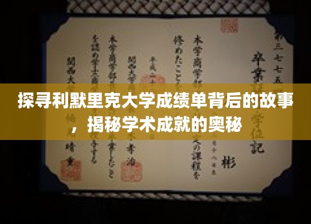 解码利默里克大学成绩单，探寻学术辉煌的神秘之路