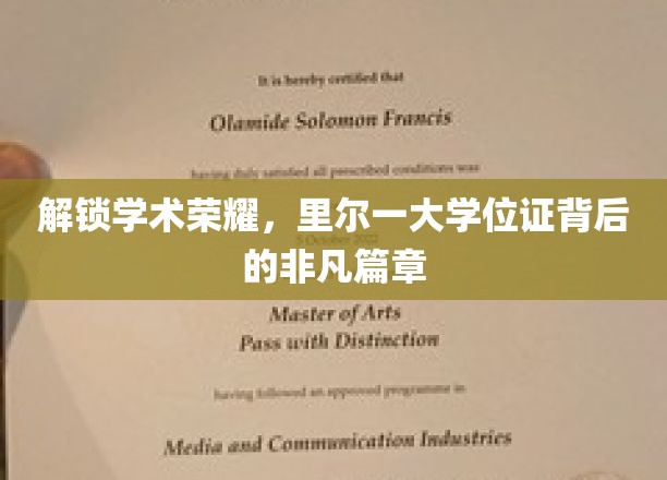 里尔大学学位证，揭开荣耀背后的非凡历程