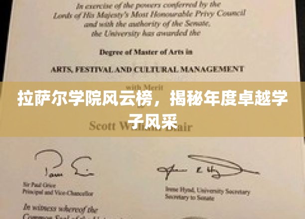 拉萨尔学院闪耀之星，年度卓越学子风采大揭秘