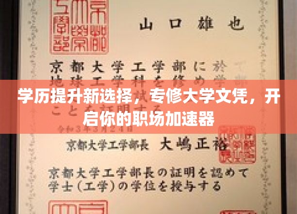 专修大学文凭，解锁职场加速密码，学历提升新篇章！