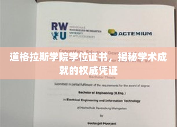 探寻道格拉斯学院证书背后的学术荣耀之路