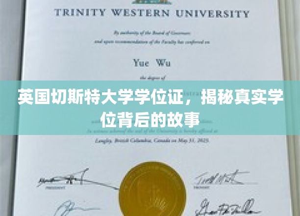 探秘英国切斯特大学，学位证书背后的传奇故事