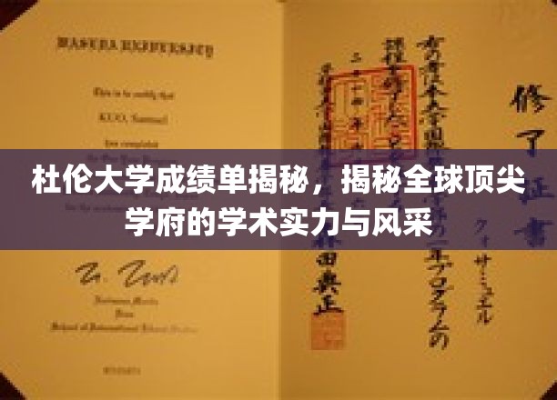 解码杜伦，探索全球名校的学术魅力与卓越成就