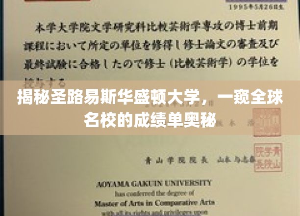 解码圣路易斯华盛顿大学，解码全球顶尖学府的卓越成就