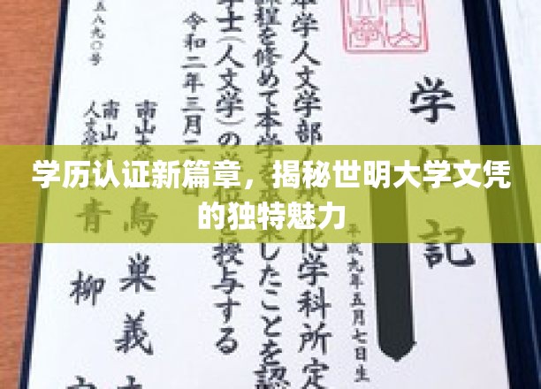 世明大学文凭，开启学历认证新时代的神秘魅力