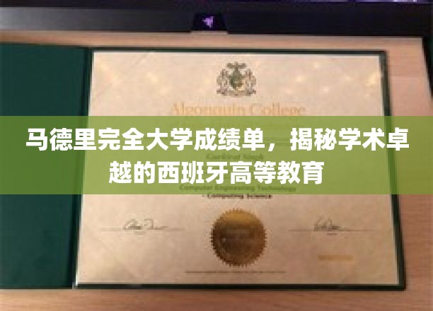 马德里完全大学成绩单，揭秘学术卓越的西班牙高等教育