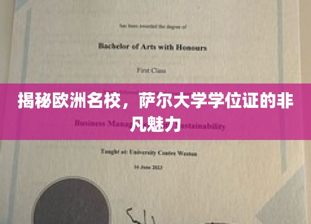探索萨尔大学，欧洲名校学位证的独特吸引力