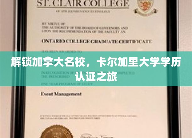 解锁加拿大名校，卡尔加里大学学历认证之旅