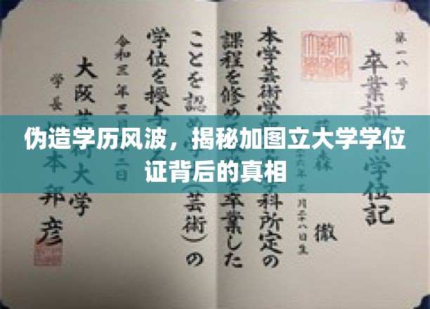 伪造学历风波，揭秘加图立大学学位证背后的真相